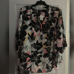 NYD Black Floral Blouse